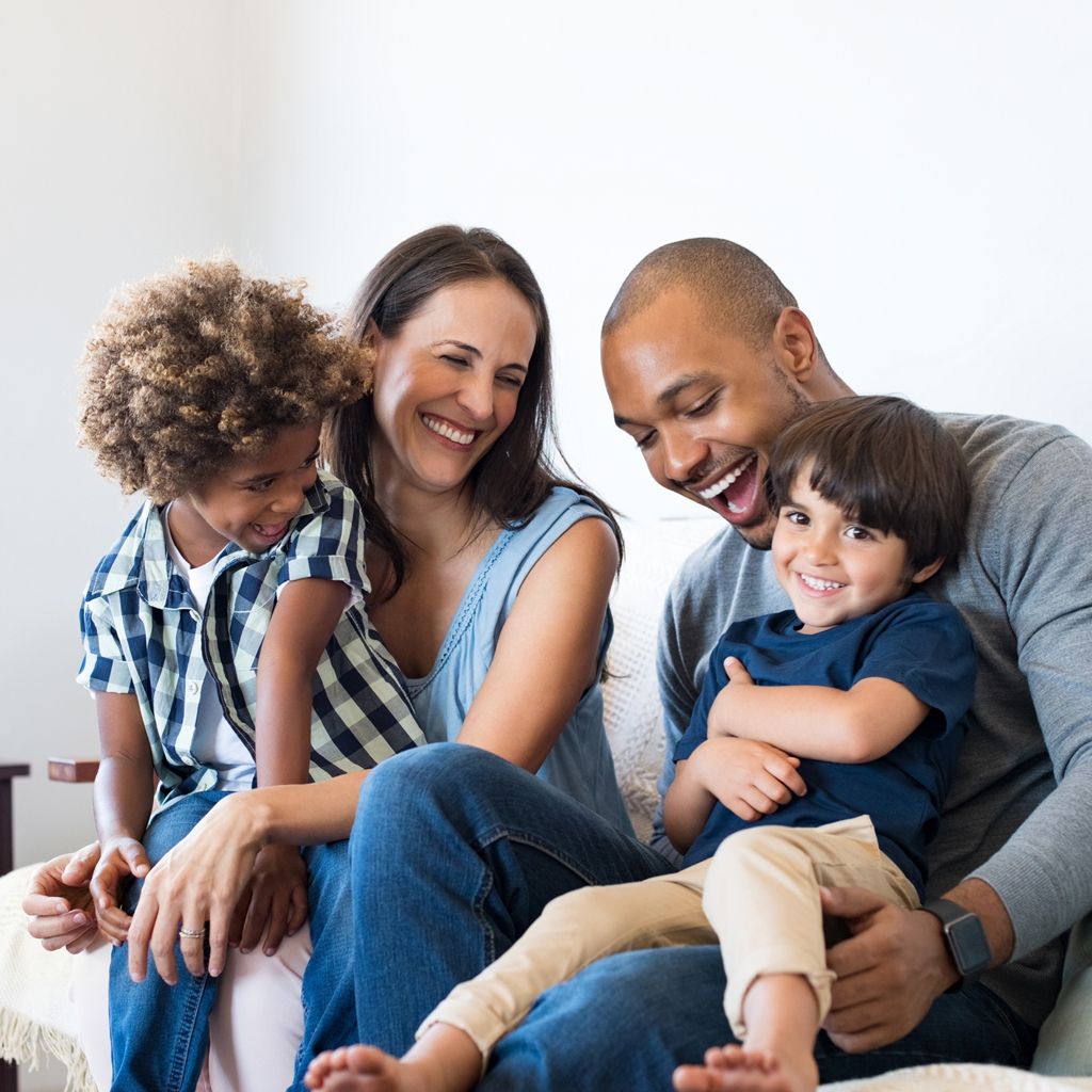 Family Having Fun At Home