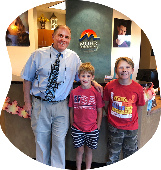 Dr Mohr With Two Young Male Orthodontic Patients